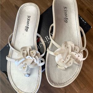 St. John's Bay White Sandals Comfortable Casual Footwear